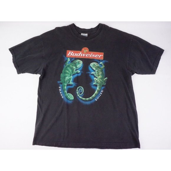VTG Budweiser Frank And Louie T Shirt Mens XL  90s - Picture 1 of 8
